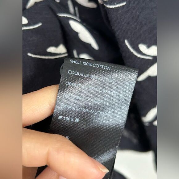 Anthropologie Maeve Long Sleeve Black and Cream Buttons Blouse - Picture 6 of 7